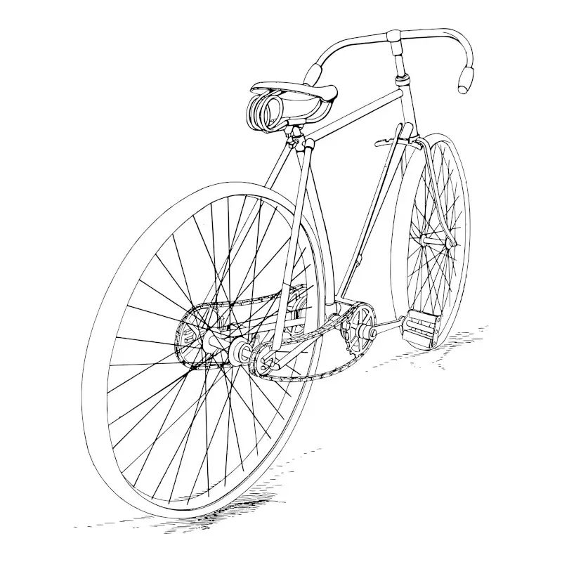 Bicycle Line Illustration